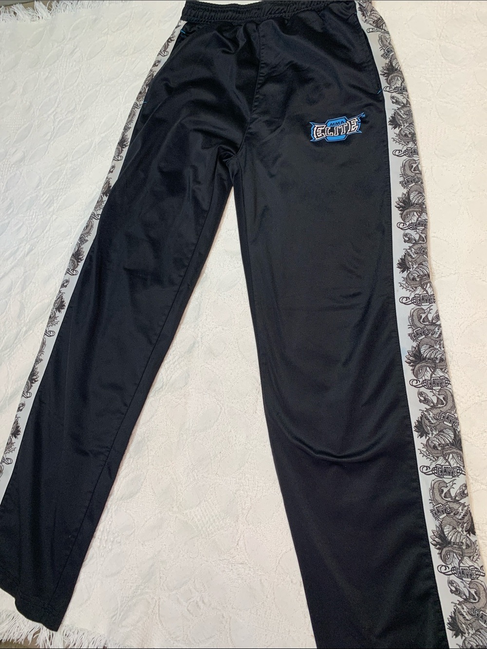 Men’s MMA Elite Black Pants with Side Stripe -